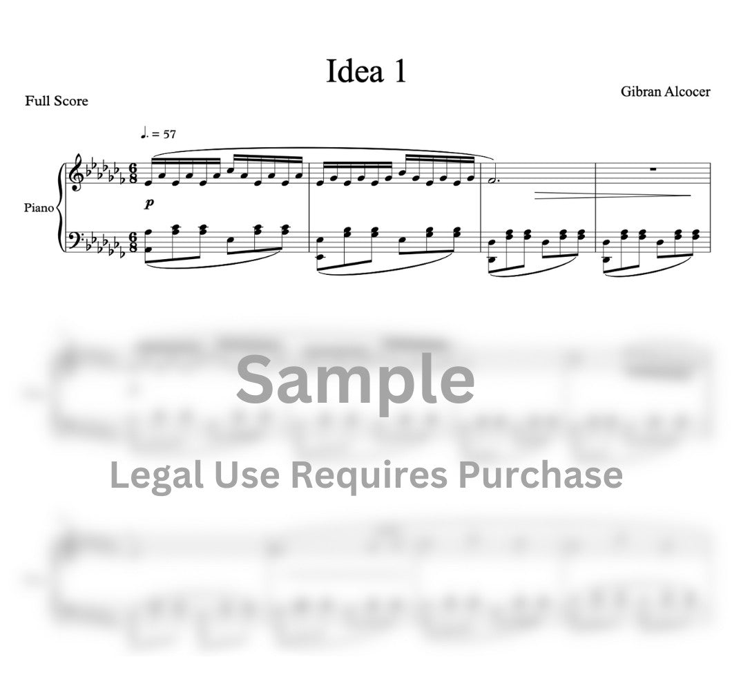 Idea 1 - Sheet Music
